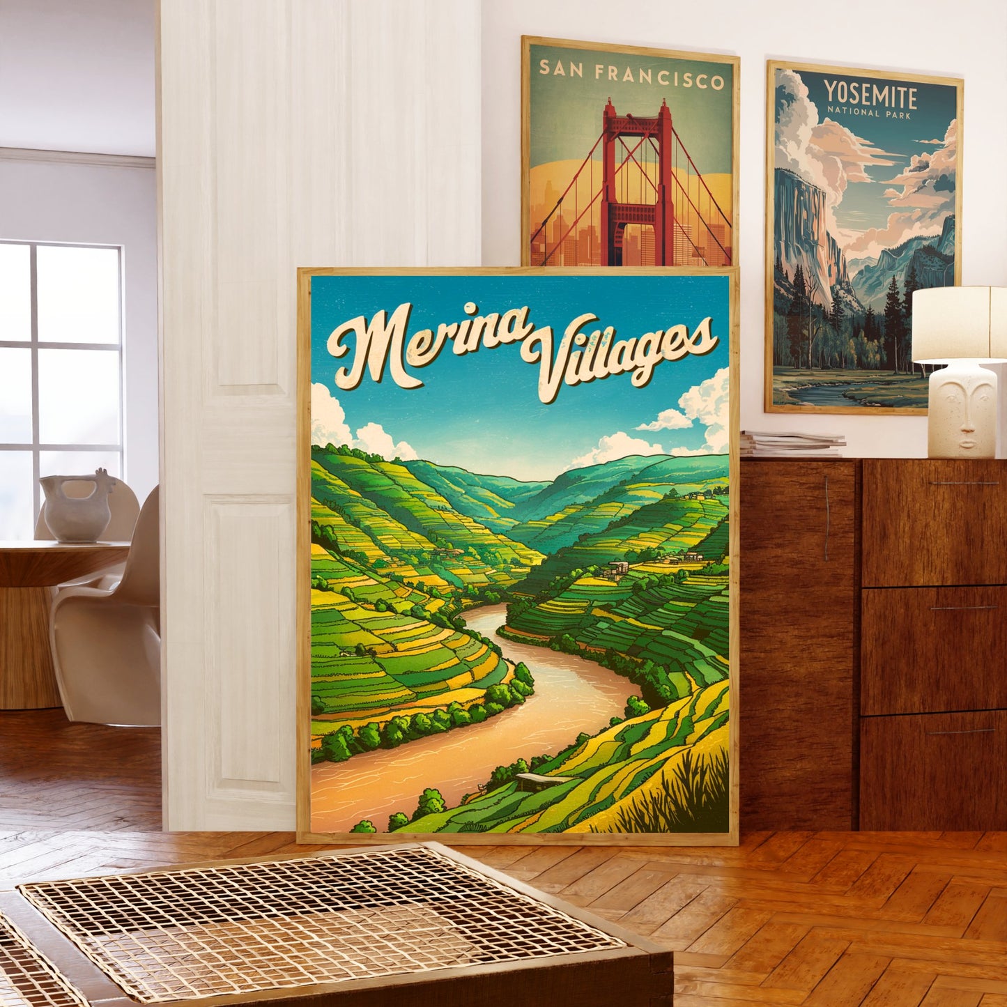 Merina Villages Vintage Travel Poster