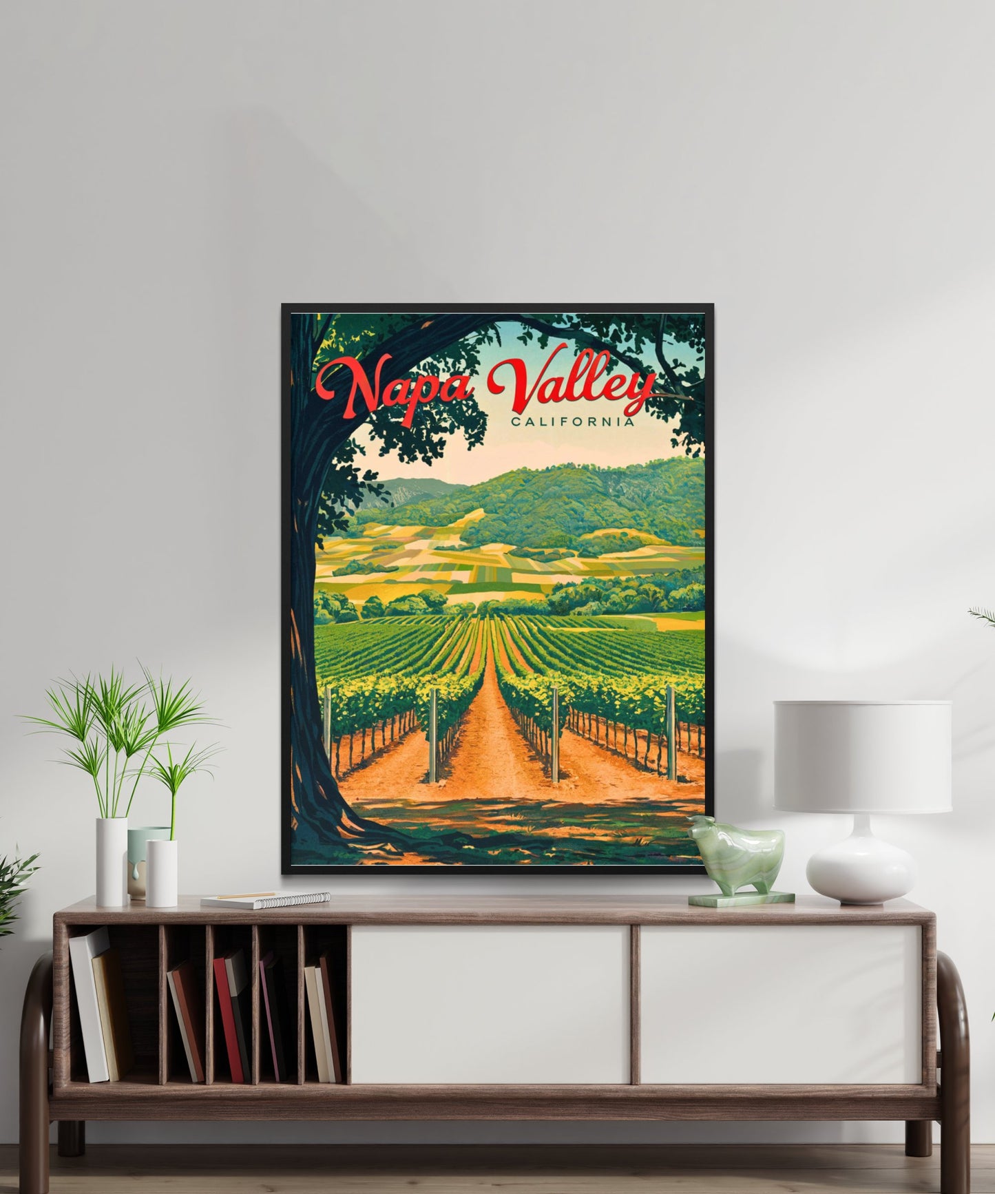 Napa Valley Vintage Travel Poster - Timeless Wine Country Elegance