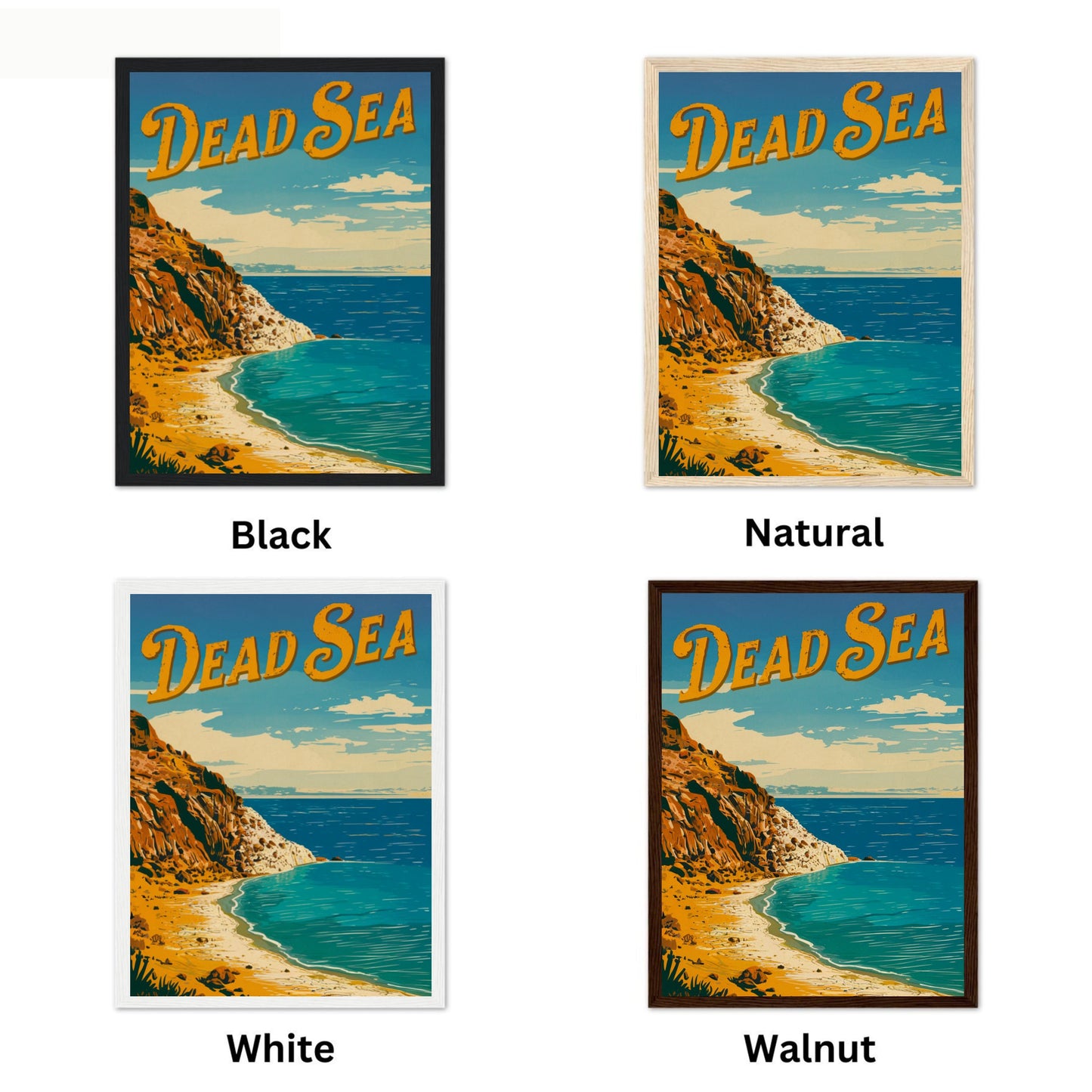 Dead Sea Vintage Travel Poster - Scenic Overlook