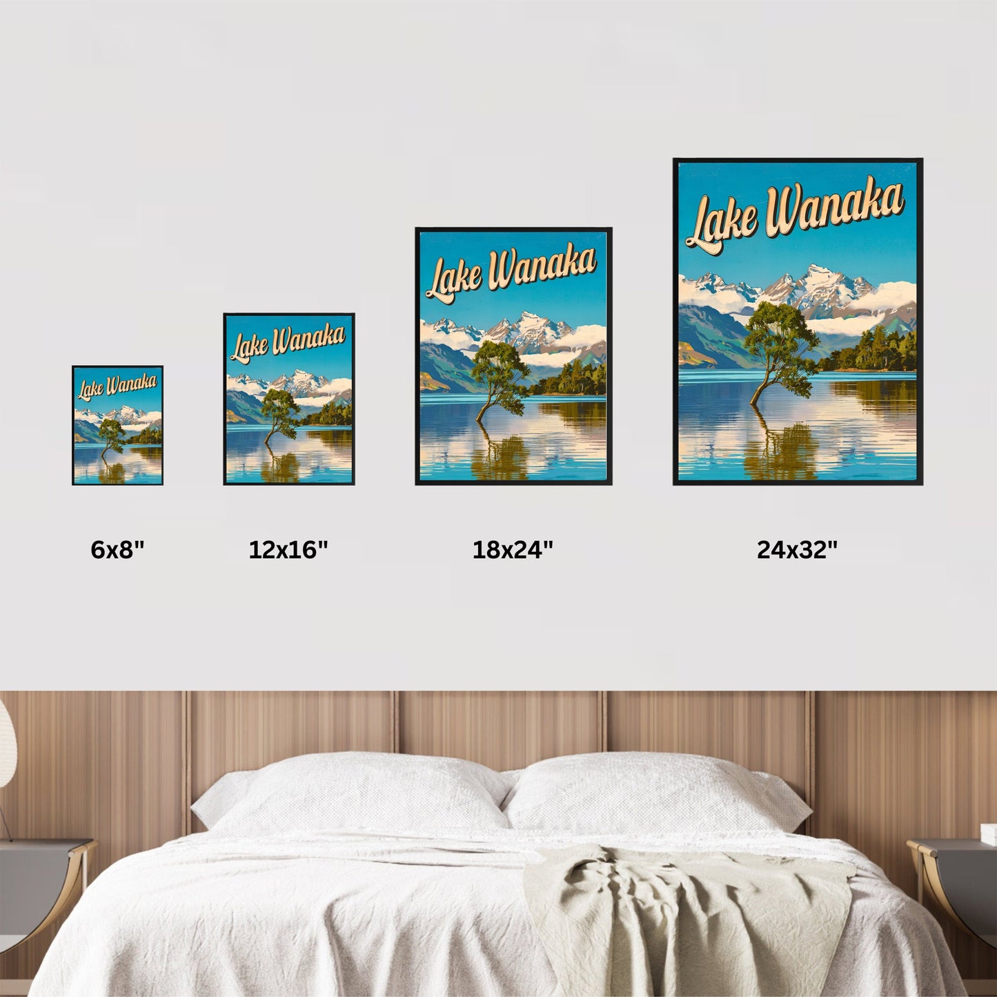 Lake Wanaka Vintage Travel Poster - New Zealand’s Serene Alpine Retreat