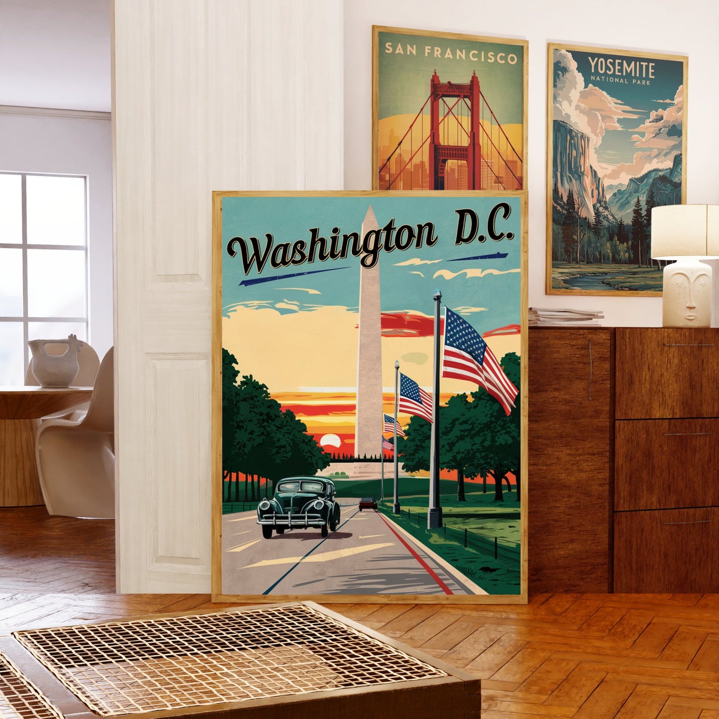 Washington D.C. Vintage Travel Poster