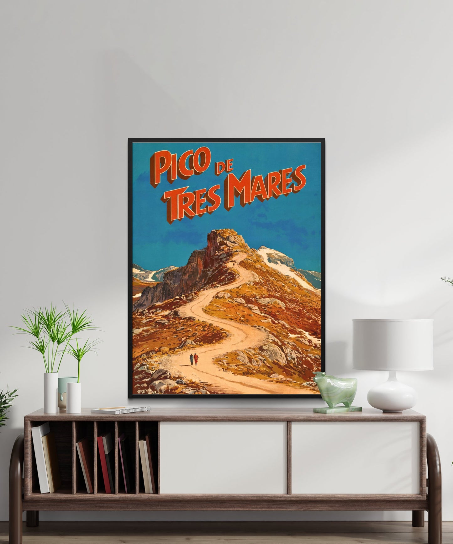 Pico de Tres Mares Vintage Travel Poster - Majestic Peak and Scenic Views