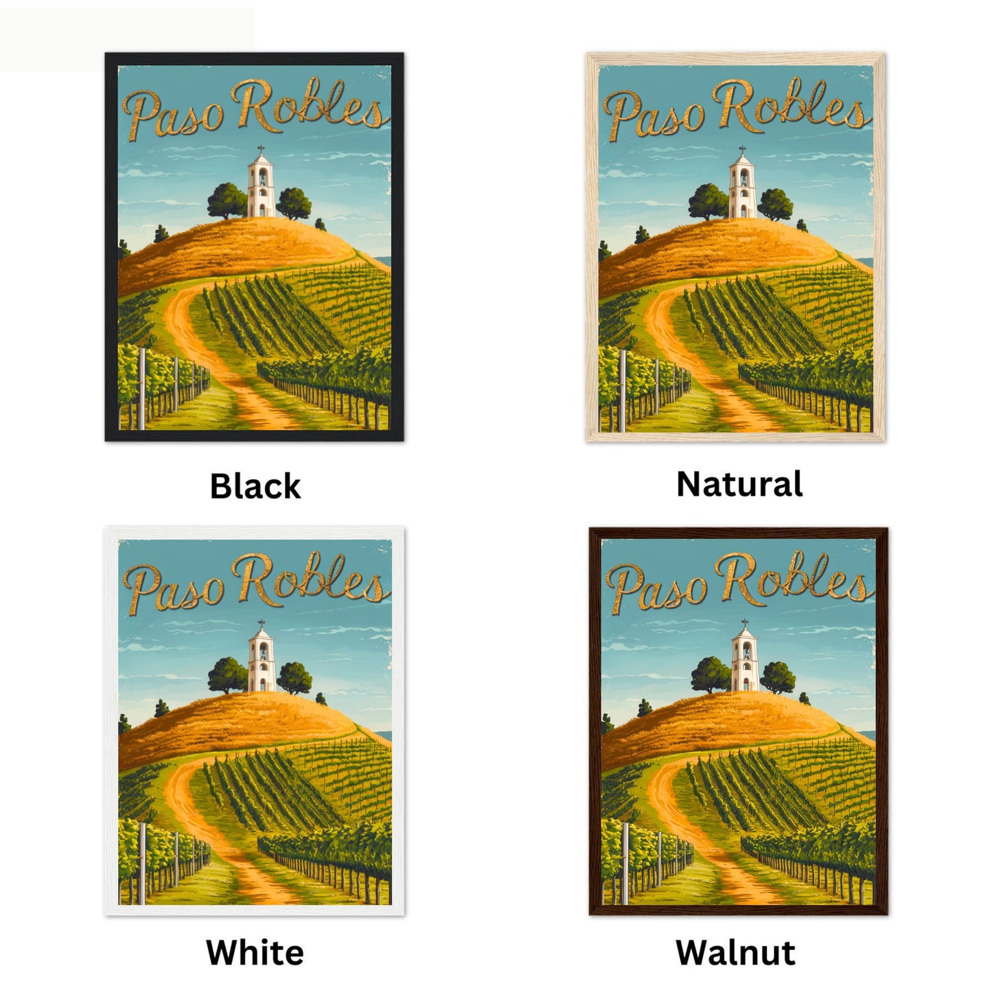 Paso Robles Vintage Travel Poster