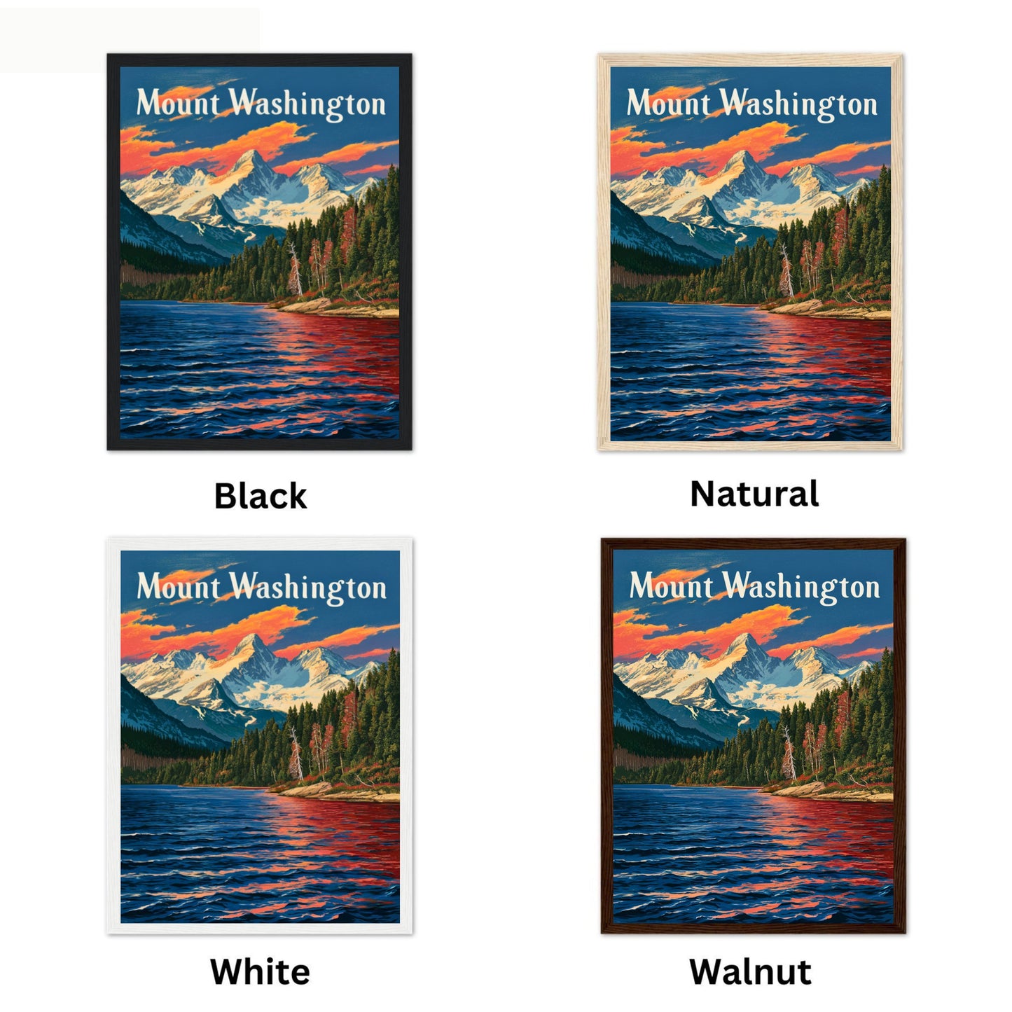 Mount Washington Vintage Travel Poster - Wilderness Majesty