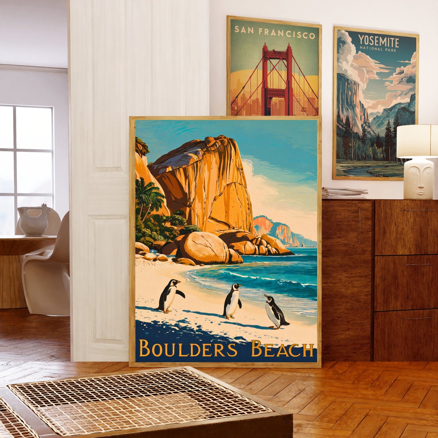 Boulders Beach Vintage Travel Poster