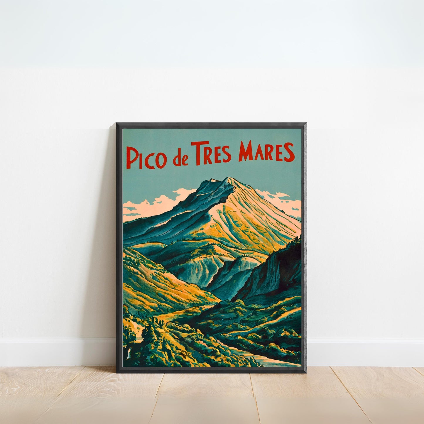 Pico de Tres Mares Vintage Travel Poster