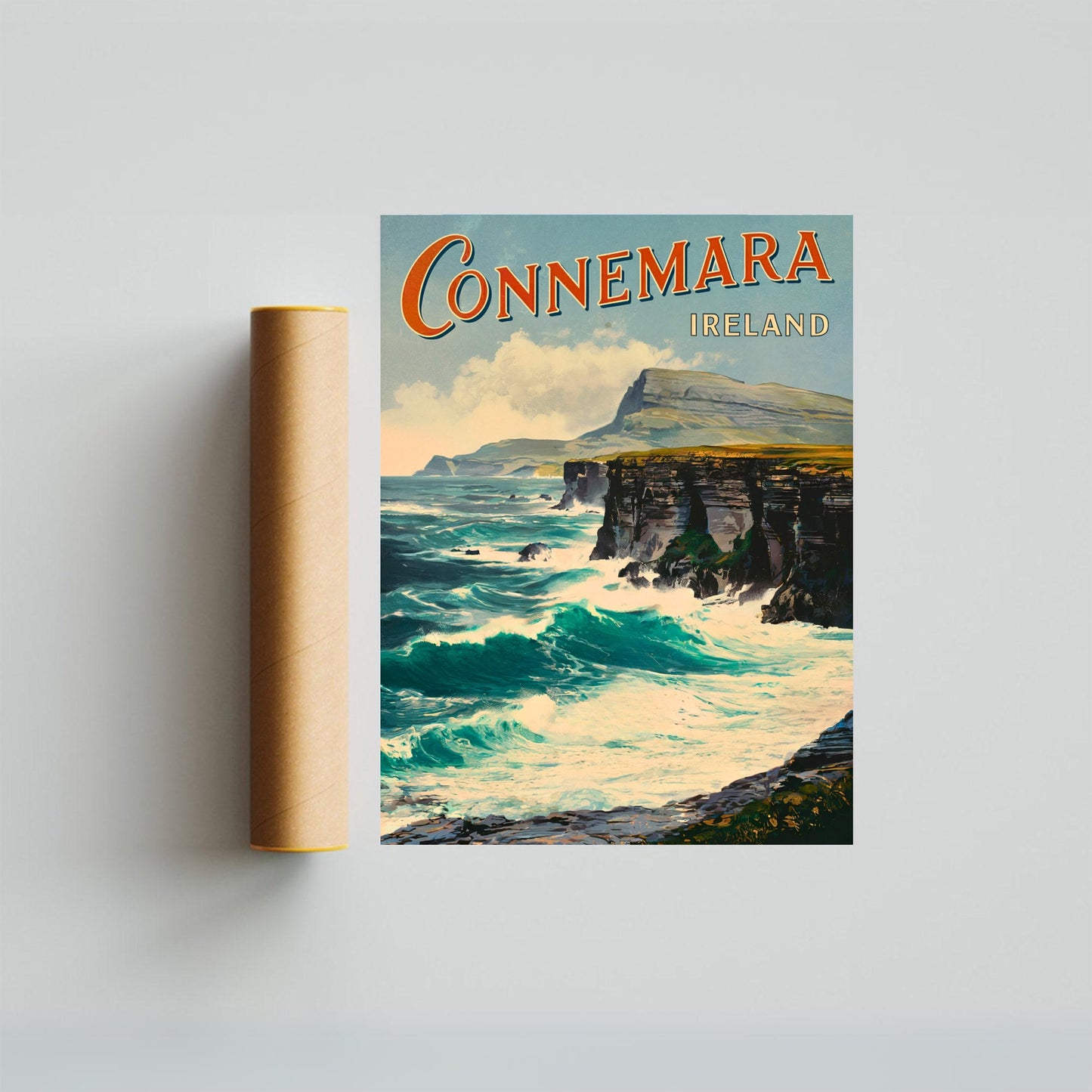 Connemara Vintage Travel Poster - Rugged Beauty of the West