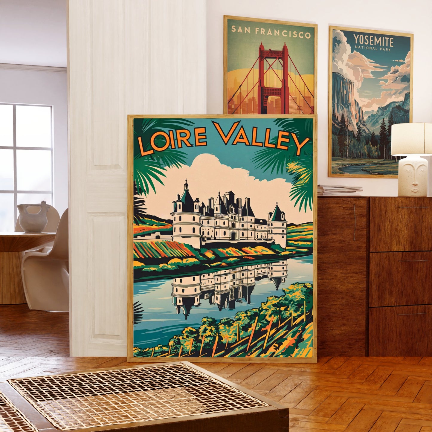 Loire Valley Vintage Travel Poster