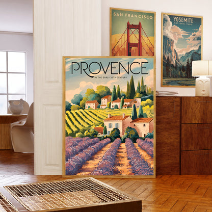 Provence Rocks Vintage Travel Poster