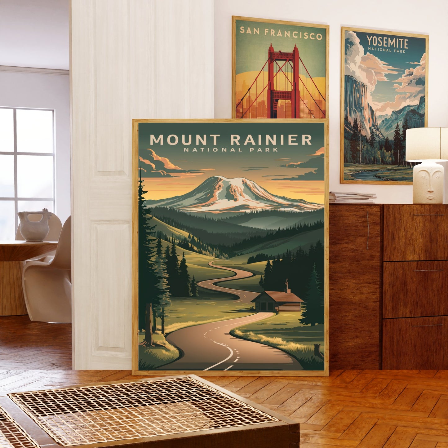 Mount Rainer Vintage Travel Poster - Wilderness Splendor