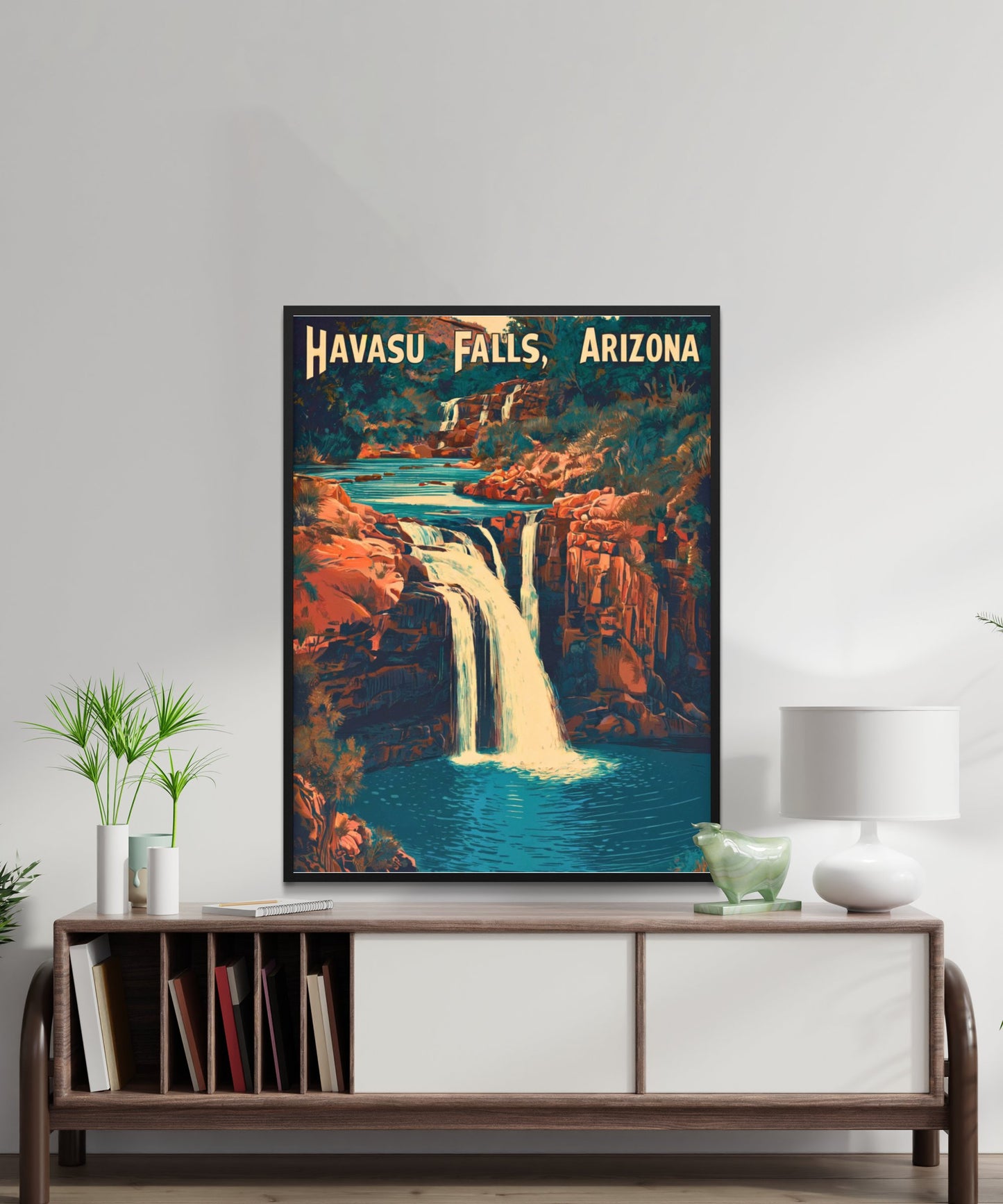 Havasu Falls Vintage Travel Poster - Hidden Gem of the Grand Canyon