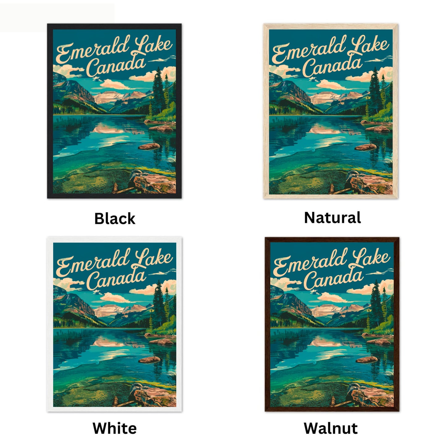 Emerald Lake Vintage Travel Poster - Outdoor Adventure