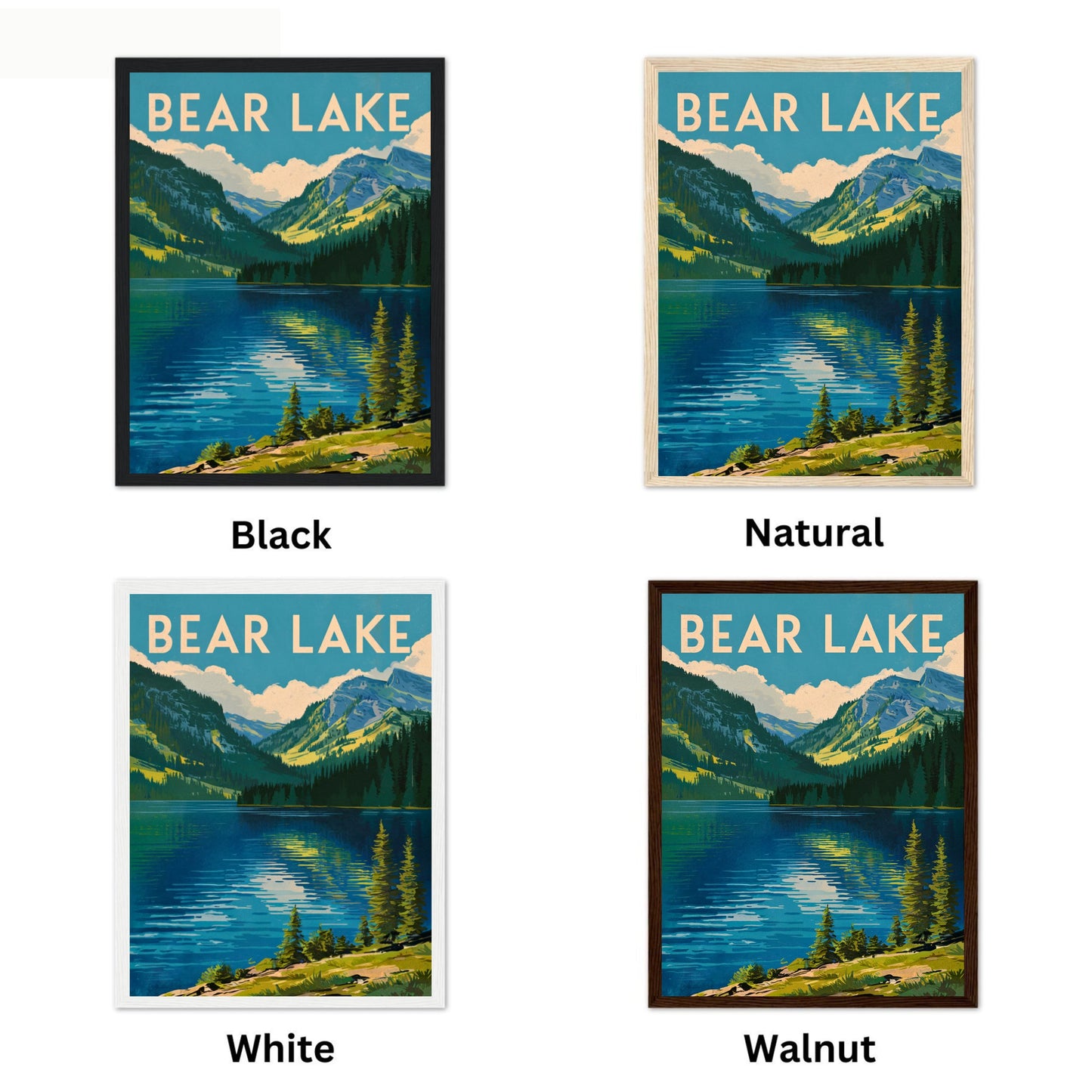 Bear Lake  Vintage Travel Poster - Timeless Alpine Splendor