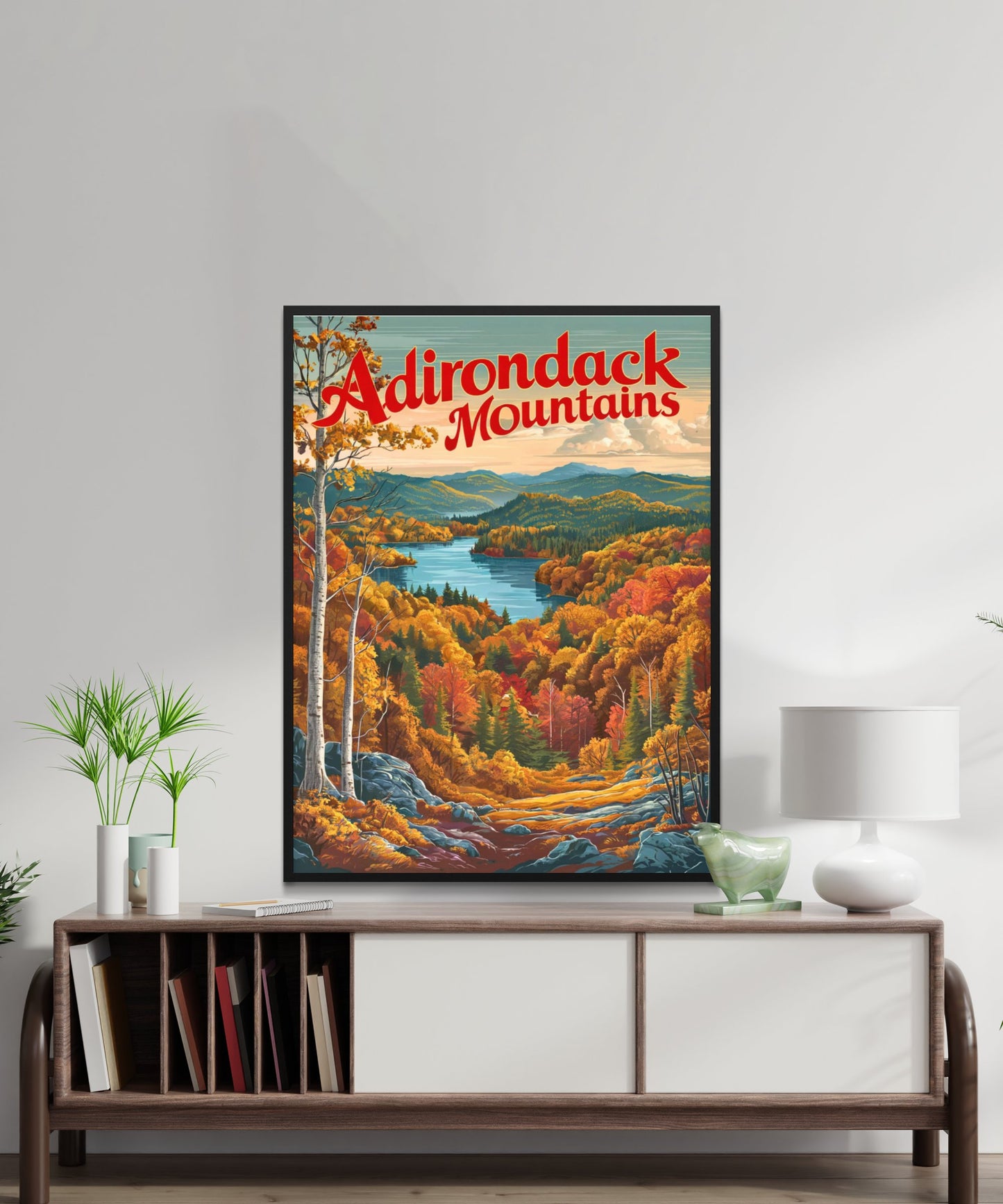 Adirondack Mountains Vintage Travel Poster - New York's Mountain Haven