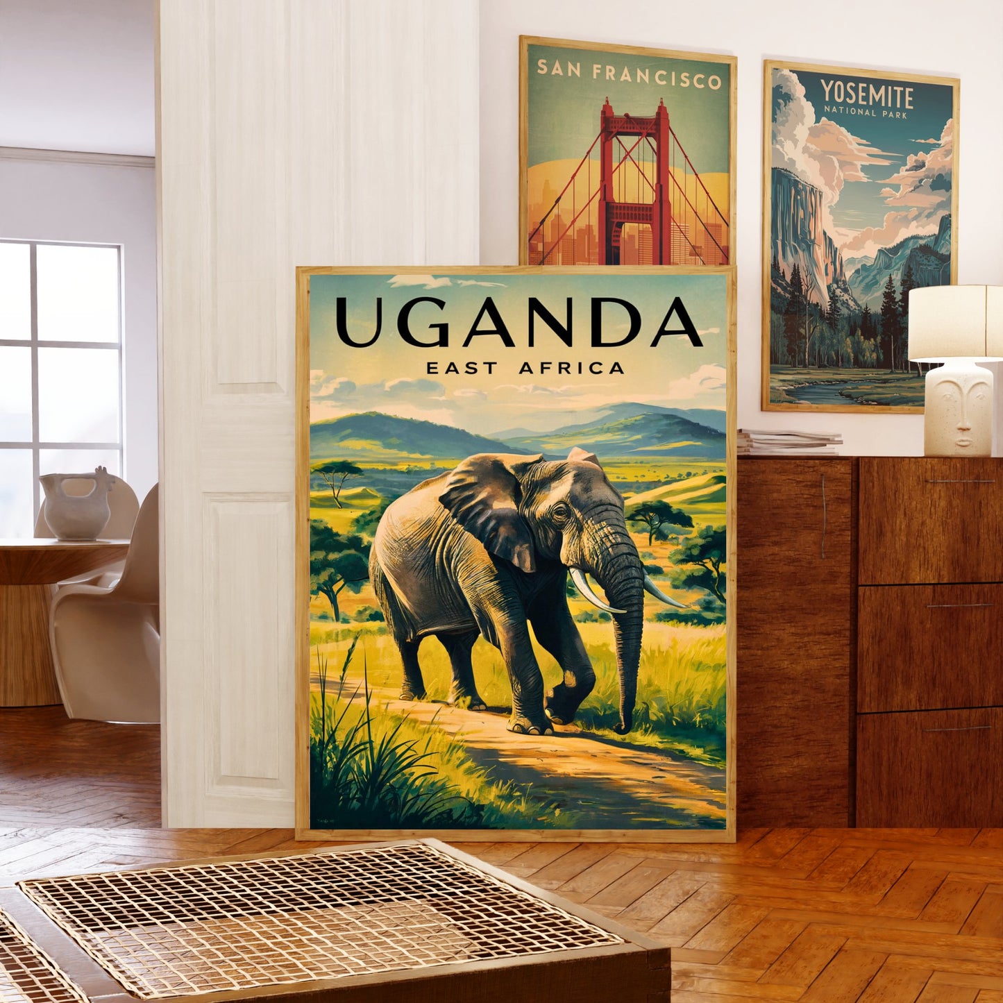 Uganda Vintage Travel Poster