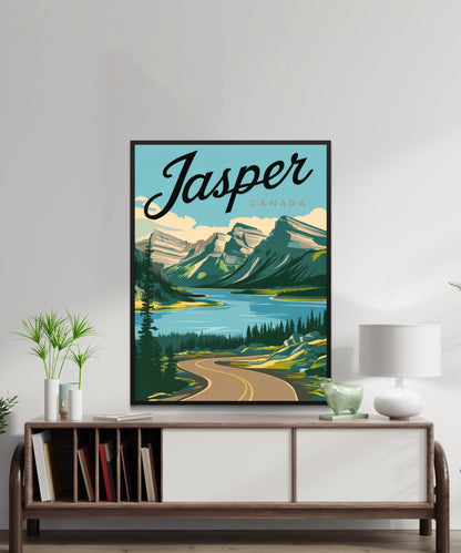 Jasper Vintage Travel Poster -  Scenic Beauty