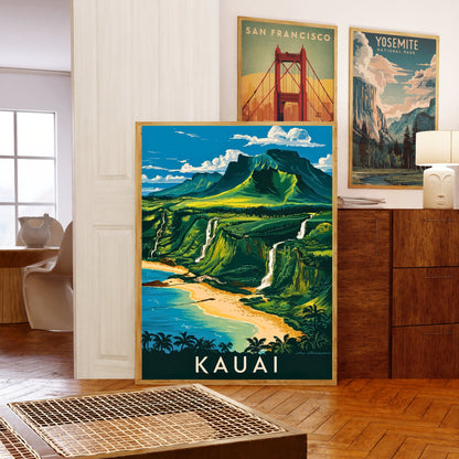 Kauai Vintage Travel Poster