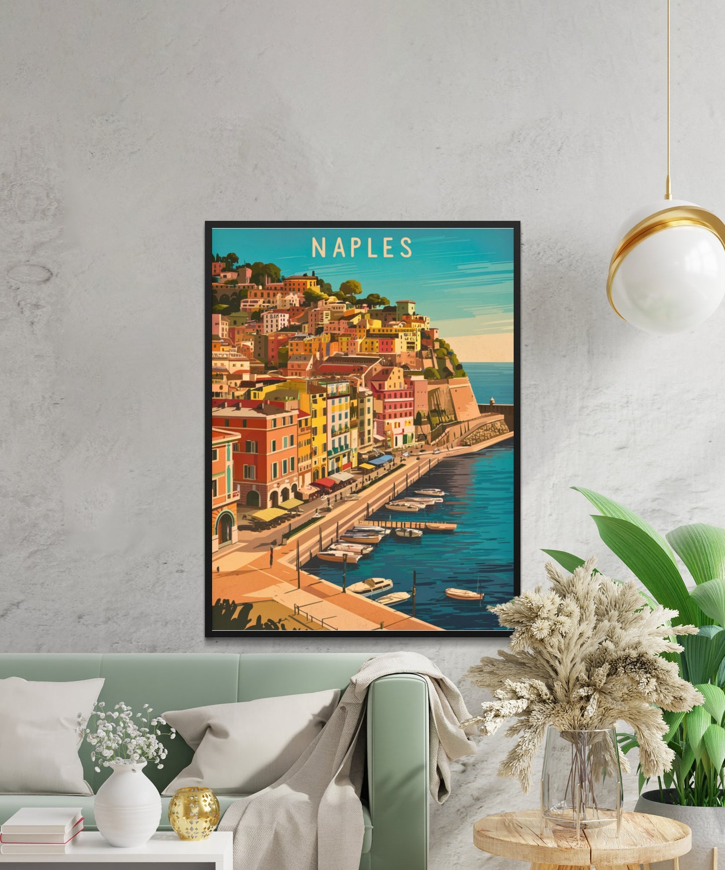 Naples Vintage Travel Poster - Historic Italian City