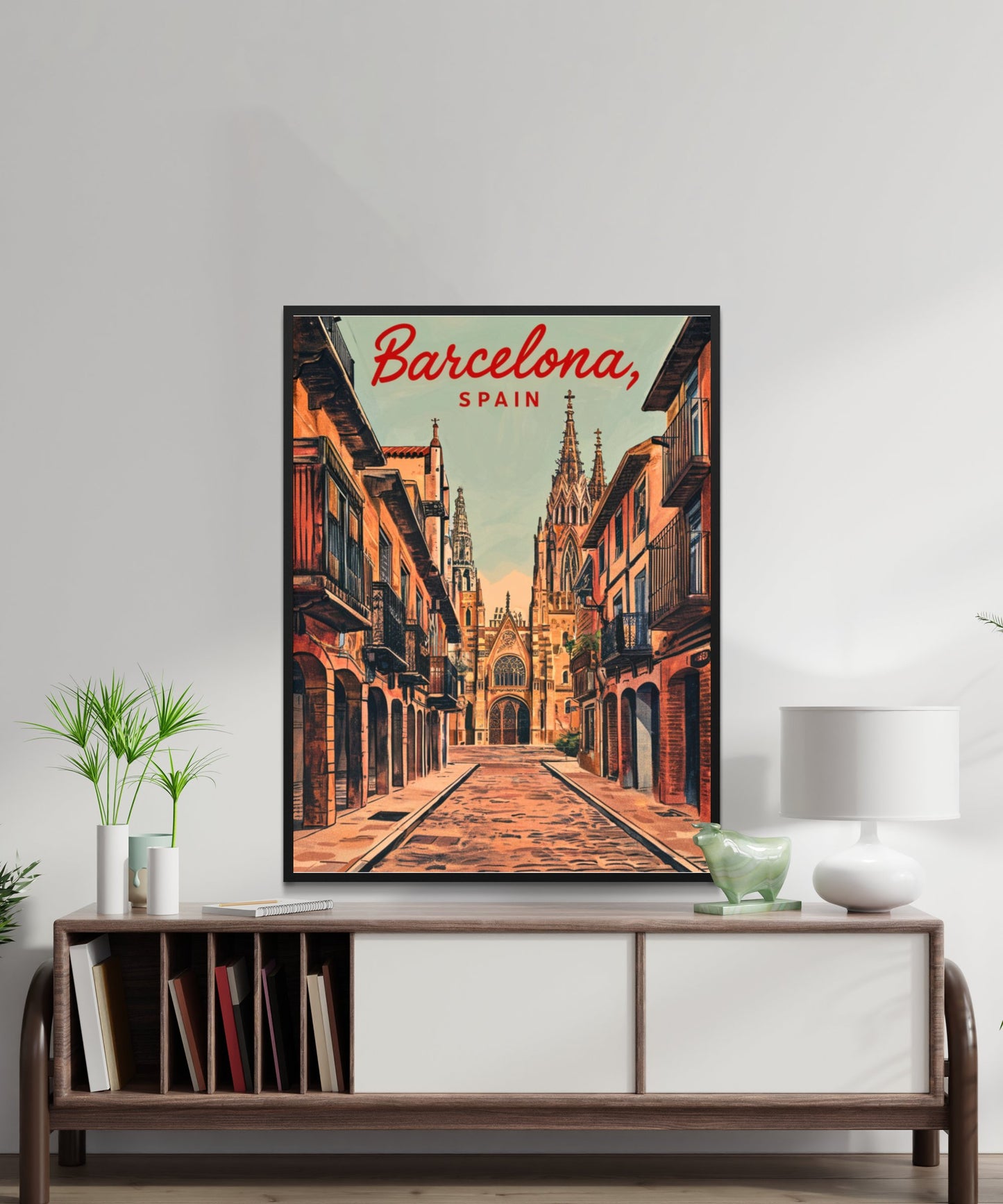 Barcelona Vintage Travel Poster