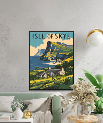 Isle of Skye Vintage Travel Poster - Timeless Scottish Beauty