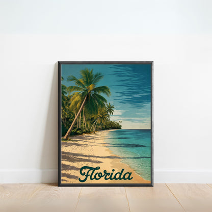 Florida Vintage Travel Poster - Vintage Coastal Charm