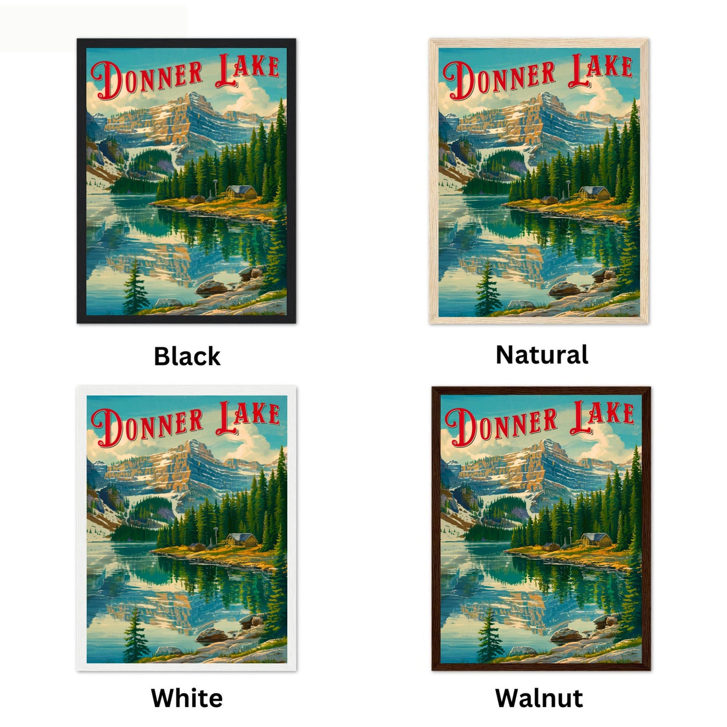 Donner Lake  Vintage Travel Poster - Fishing Haven