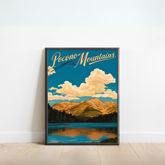 Pocono Mountains Vintage Travel Poster - Mountain Escape