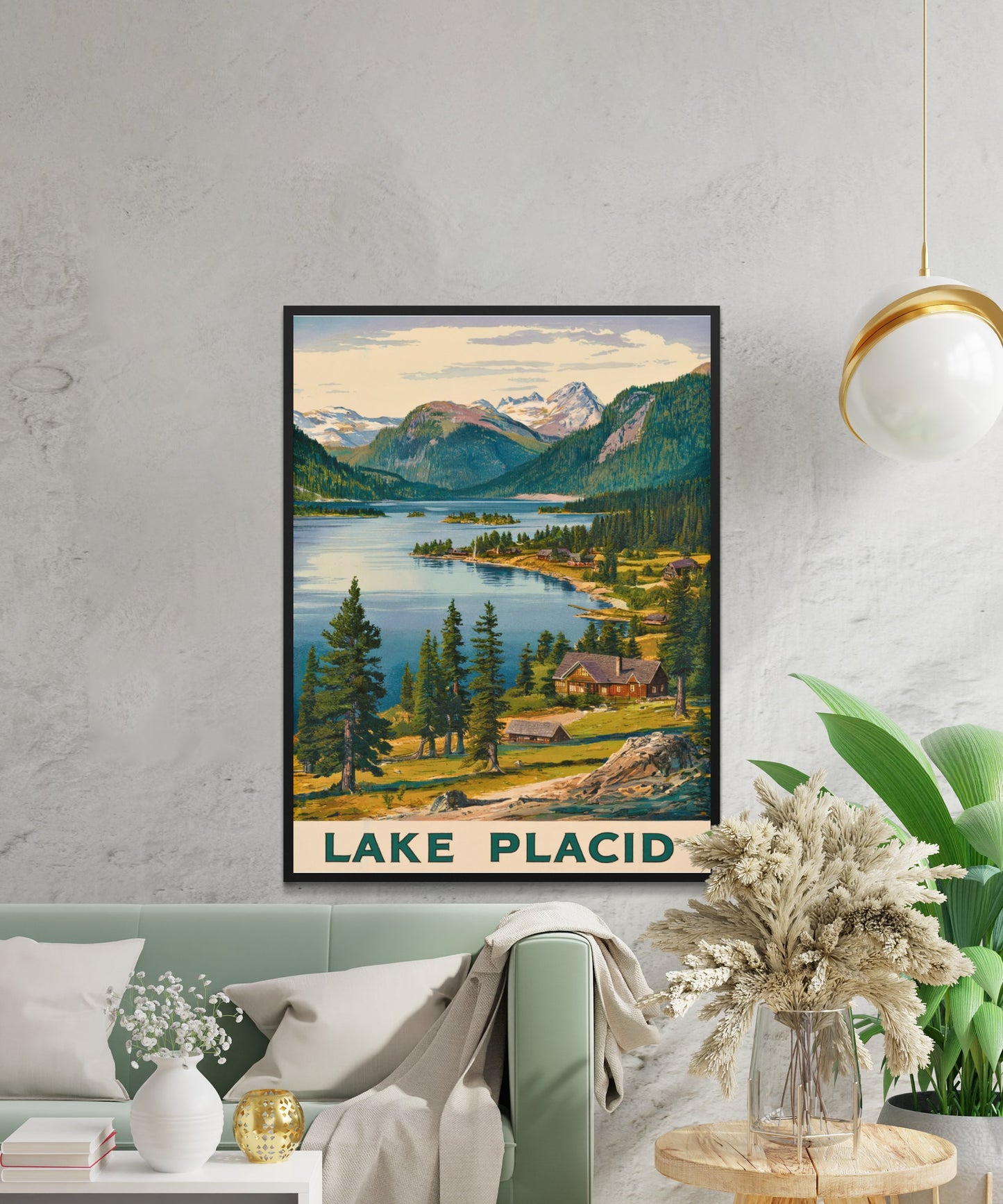 Lake Placid Vintage Travel Poster