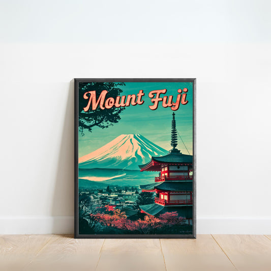 Mount Fuji Vintage Travel Poster - Vintage Splendor