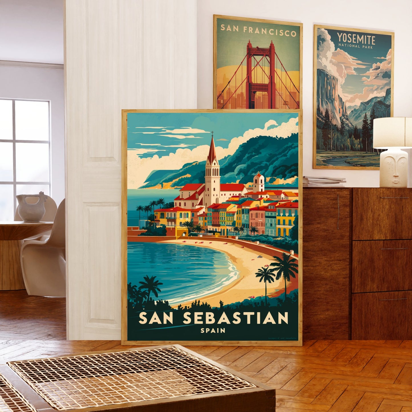 San Sebastian Vintage Travel Poster