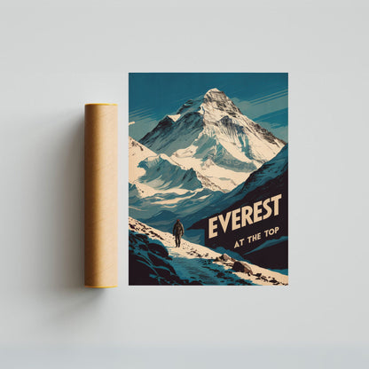 Mount Everest Vintage Travel Poster - Frozen in Time