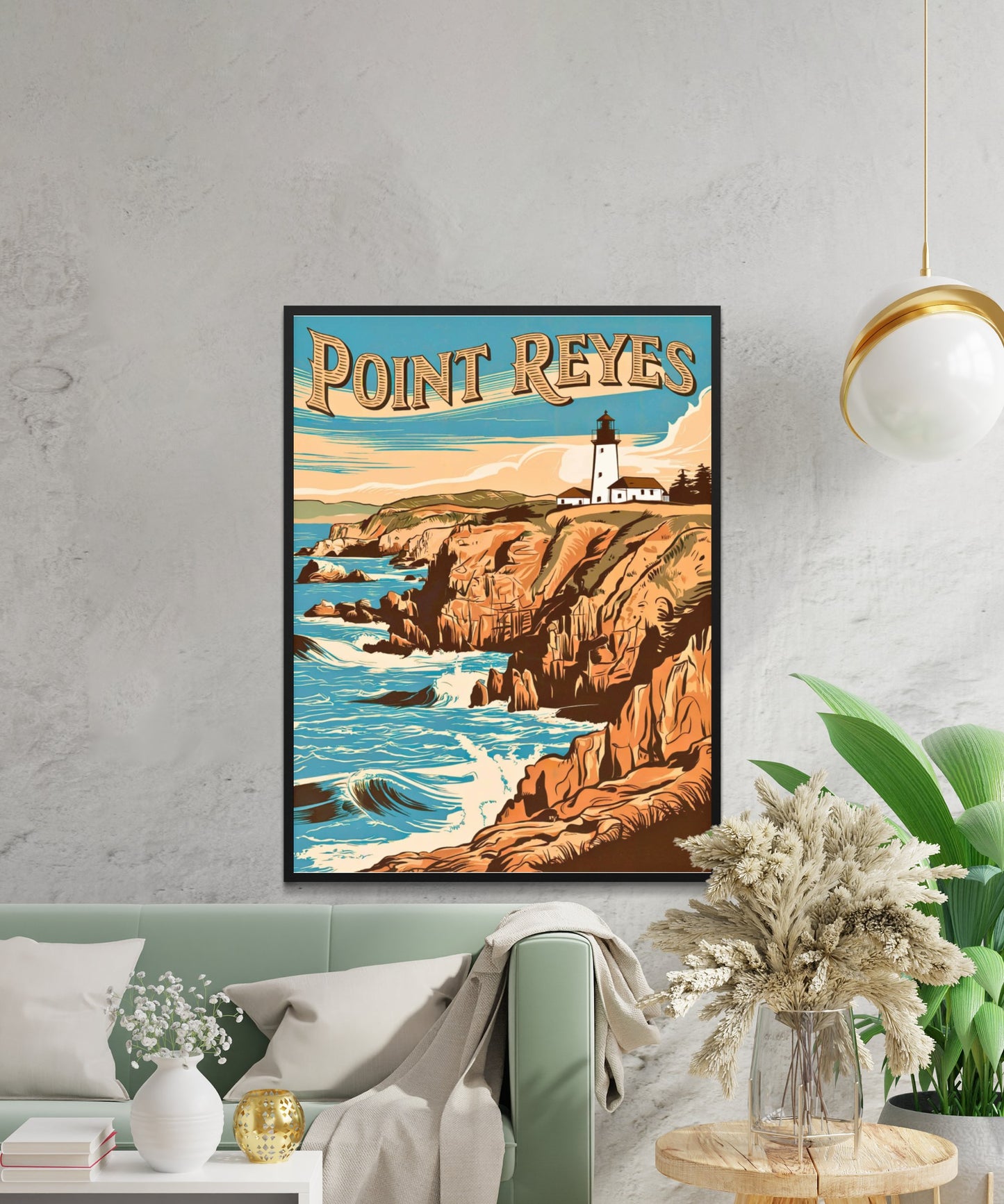 Point Reyes Vintage Travel Poster - California Peninsula