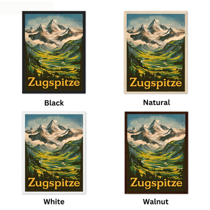 Zugspitze Vintage Travel Poster