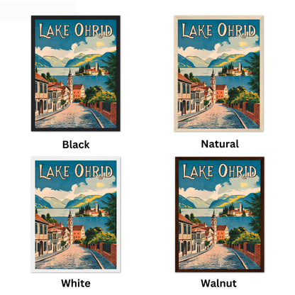 Lake Ohrid Vintage Travel Poster