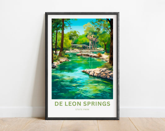 De Leon Springs State Park Travel Poster