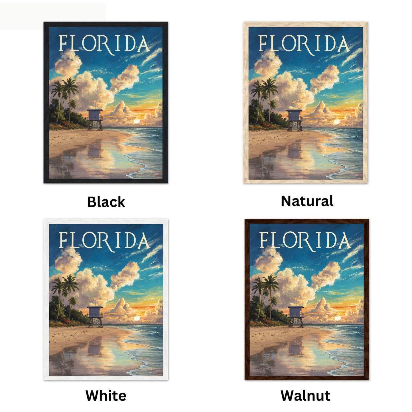 Florida Vintage Travel Poster - Coastal Memories