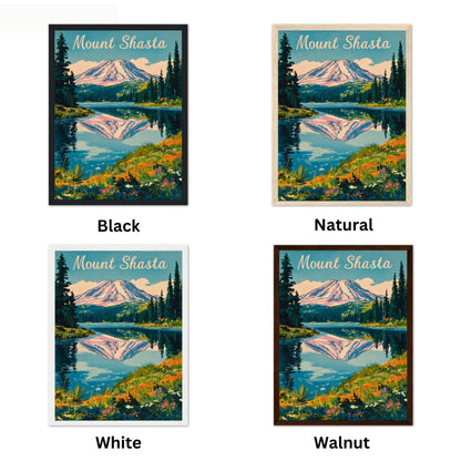 Mount Shasta Vintage Travel Poster