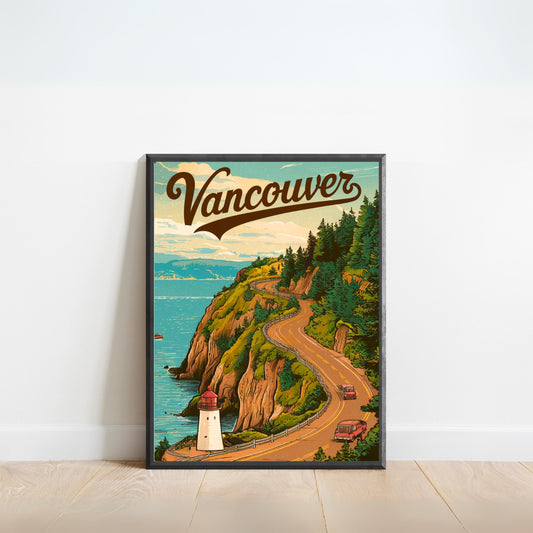 Vancouver Vintage Travel Poster - Pacific Gateway