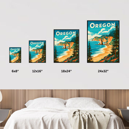 Oregon Vintage Travel Poster - Outdoor Paradise