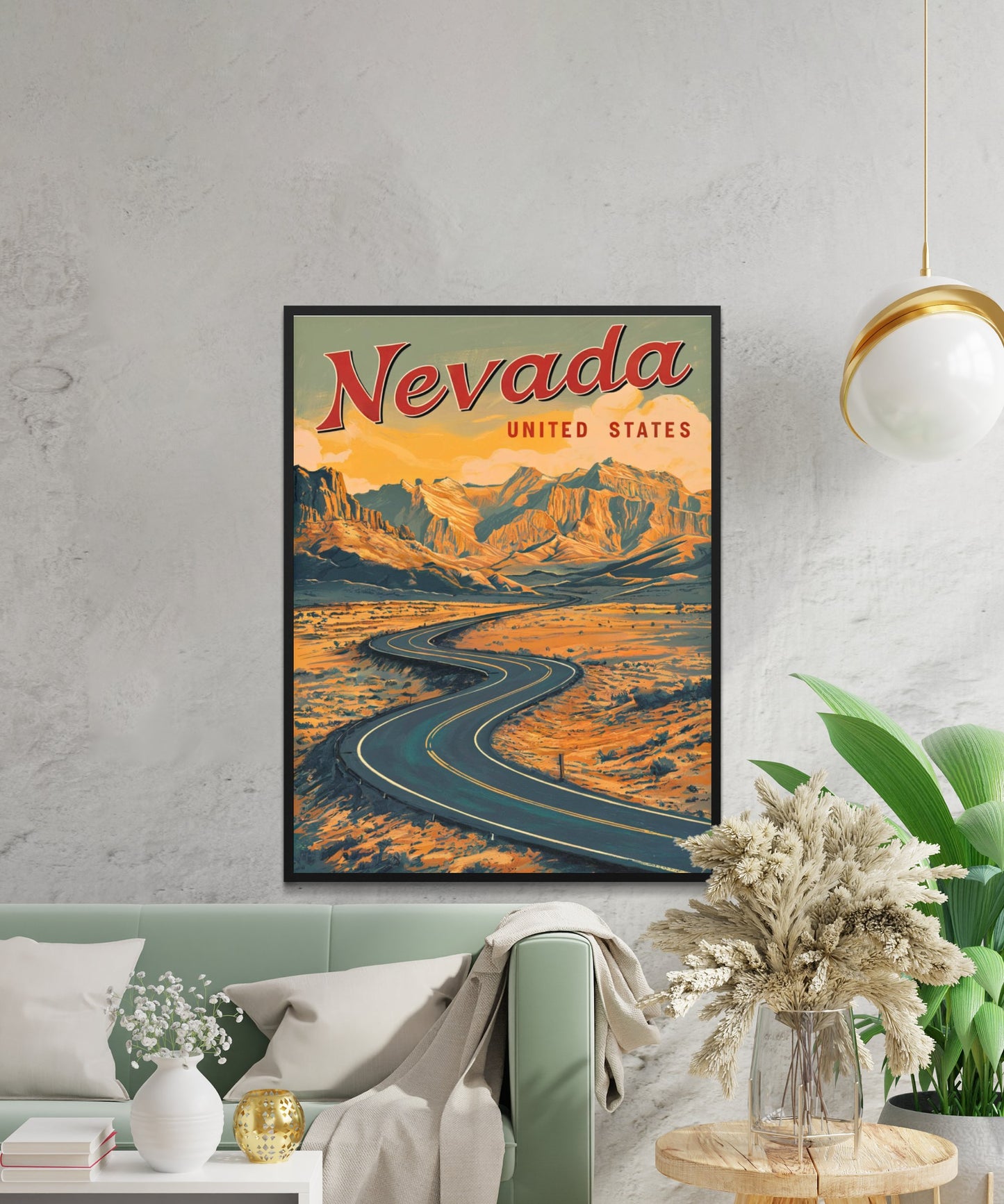 Nevada Vintage Travel Poster