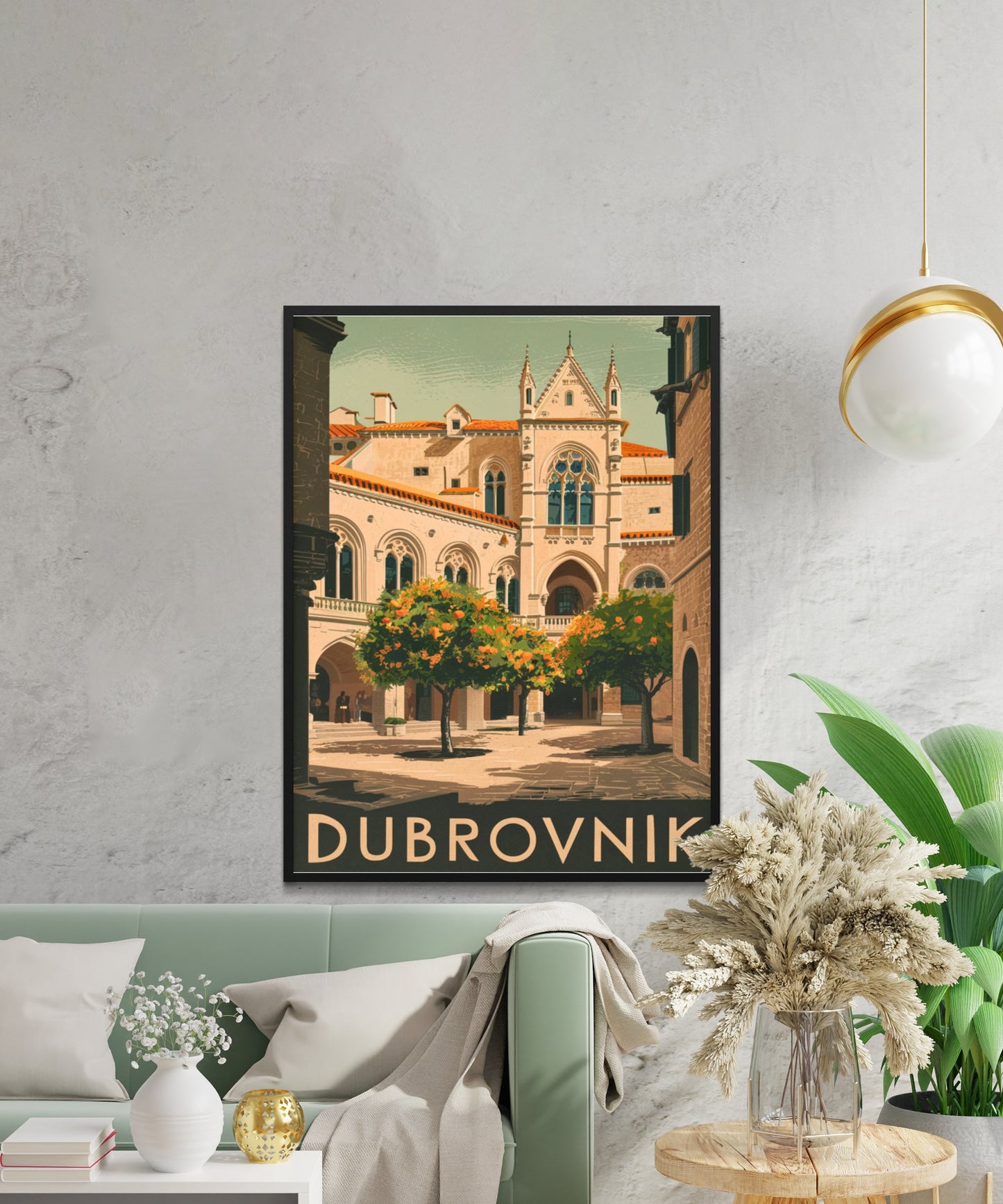 Dubrovnik Vintage Travel Poster - Timeless Adriatic Gem