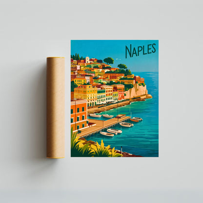 Naples Vintage Travel Poster - Bayfront Serenity