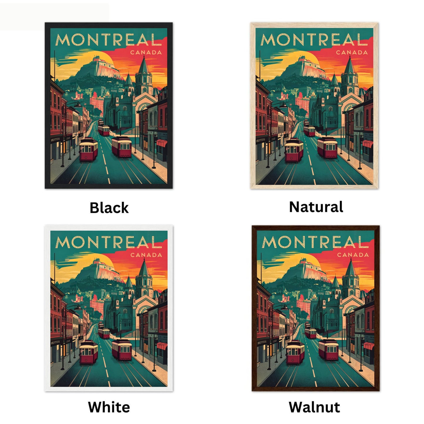 Montreal Vintage Travel Poster - Heart of Québec