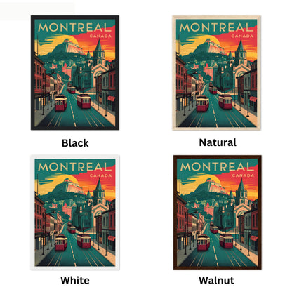 Montreal Vintage Travel Poster - Heart of Québec