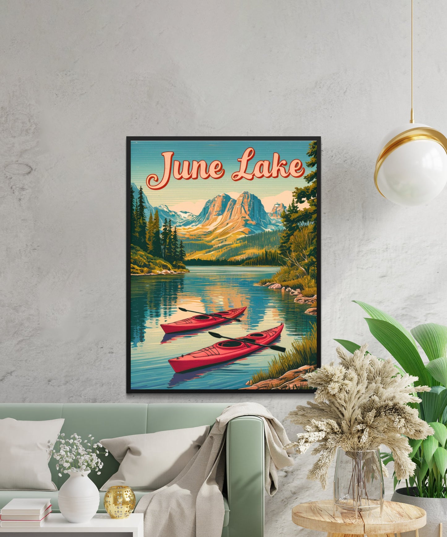 June Lake Vintage Travel Poster