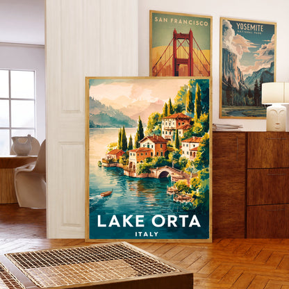 Lake Orta Vintage Travel Poster