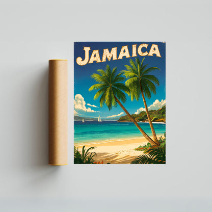 Jamaica Vintage Travel Poster