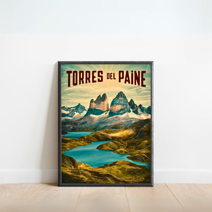 Torres del Paine Vintage Travel Poster - Timeless Beauty