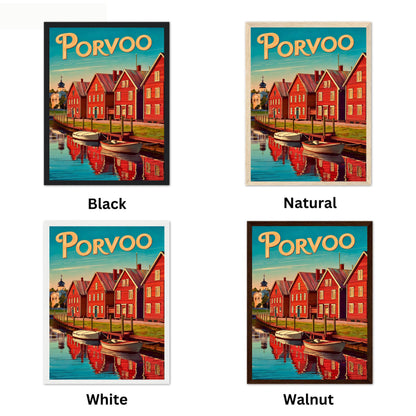 Porvoo Vintage Travel Poster