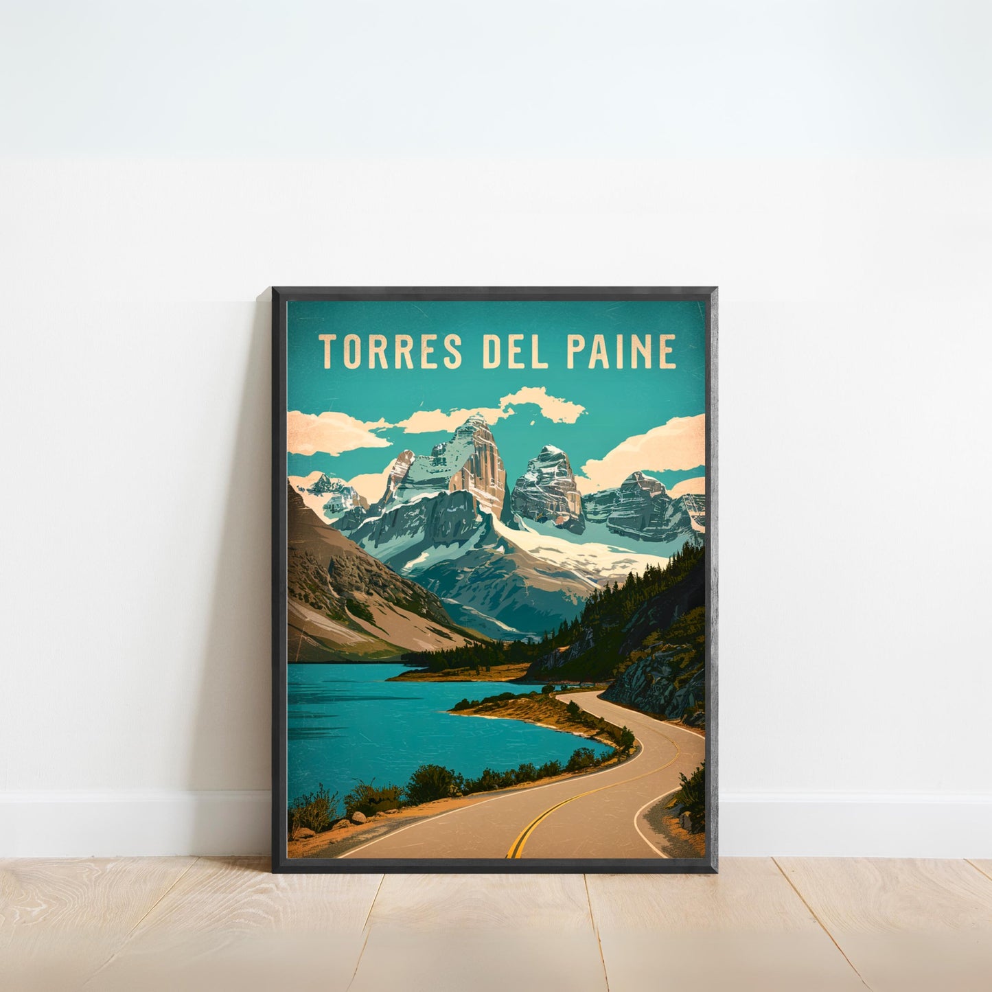 Torres del Paine Vintage Travel Poster - Patagonian Paradise